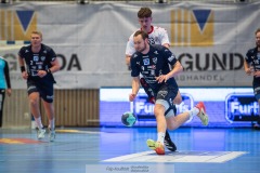 20231229 IFK Skövdes Viktor HALLÉN under handbollsmatchen i Handbollsligan herr mellan IFK Skövde och Eskilstuna Guif den 29 december 2023 i Skövde.