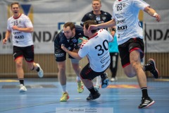 20231229 IFK Skövdes Viktor HALLÉN under handbollsmatchen i Handbollsligan herr mellan IFK Skövde och Eskilstuna Guif den 29 december 2023 i Skövde.