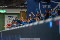 20231229 Skövdes Blå Bönder under handbollsmatchen i Handbollsligan herr mellan IFK Skövde och Eskilstuna Guif den 29 december 2023 i Skövde.