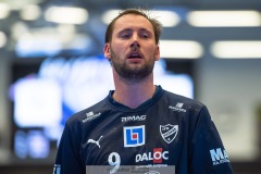 20231229 IFK Skövdes Viktor HALLÉN under handbollsmatchen i Handbollsligan herr mellan IFK Skövde och Eskilstuna Guif den 29 december 2023 i Skövde.