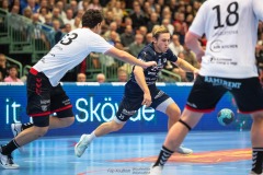 20231229 IFK Skövdes Linus GUSTAVSSON under handbollsmatchen i Handbollsligan herr mellan IFK Skövde och Eskilstuna Guif den 29 december 2023 i Skövde.