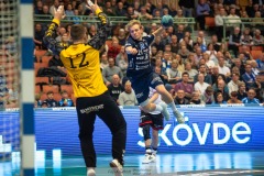 20231229 IFK Skövdes Isak BORG under handbollsmatchen i Handbollsligan herr mellan IFK Skövde och Eskilstuna Guif den 29 december 2023 i Skövde.