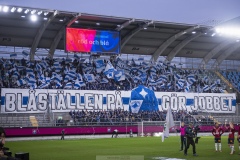 251122 Norrköpings publiks tifo inför fotbollsmatchen i kvalet till Allsvenskan mellan Örgryte IS och IFK Norrköping den 22 november 2025 på Gamla Ullevi i Göteborg.