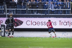 251122 ÖIS Daniel Paulson gör 1-0 under fotbollsmatchen i kvalet till Allsvenskan mellan Örgryte IS och IFK Norrköping den 22 november 2025 på Gamla Ullevi i Göteborg.