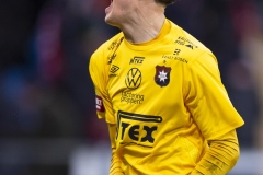 251122 ÖIS Hampus Gustafsson jublar under fotbollsmatchen i kvalet till Allsvenskan mellan Örgryte IS och IFK Norrköping den 22 november 2025 på Gamla Ullevi i Göteborg.