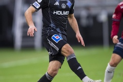 251122 IFK Norrköpings Anton Eriksson under fotbollsmatchen i kvalet till Allsvenskan mellan Örgryte IS och IFK Norrköping den 22 november 2025 på Gamla Ullevi i Göteborg.