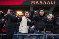 251122 Publi jublar efter att Noah Christoffersson gjort 2-0 under fotbollsmatchen i kvalet till Allsvenskan mellan Örgryte IS och IFK Norrköping den 22 november 2025 på Gamla Ullevi i Göteborg.