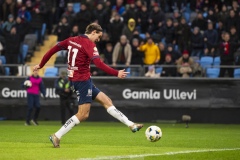 251122 ÖIS Noah Christoffersson gör 3-0 under fotbollsmatchen i kvalet till Allsvenskan mellan Örgryte IS och IFK Norrköping den 22 november 2025 på Gamla Ullevi i Göteborg.