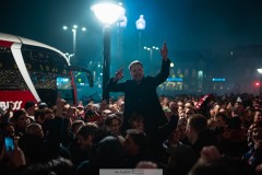 20251130 ÖIS Hampus Dahlqvist under firandet av ÖIS avancemang till Allsvenskan den 30 november 2025 i Göteborg.