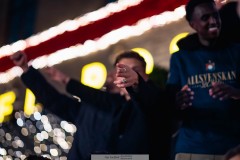 20251130 ÖIS Hampus Dahlqvist under firandet av ÖIS avancemang till Allsvenskan den 30 november 2025 i Göteborg.