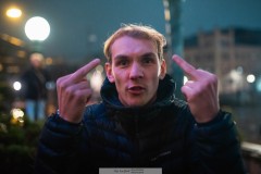 20251130 IFK Göteborg supporter under firandet av ÖIS avancemang till Allsvenskan den 30 november 2025 i Göteborg.