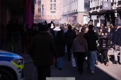20260406 GAIS Supportrar under marschen inför fotbollsmatchen i Allsvenskan GAIS och Djurgårdens IF den 6 april 2026 på Gamla Ullevi i Göteborg. 
Foto: Filip Kauffeldt