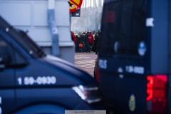 20260406 GAIS Supportrar under marschen inför fotbollsmatchen i Allsvenskan GAIS och Djurgårdens IF den 6 april 2026 på Gamla Ullevi i Göteborg. 
Foto: Filip Kauffeldt