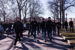 20260406 GAIS Supportrar under marschen inför fotbollsmatchen i Allsvenskan GAIS och Djurgårdens IF den 6 april 2026 på Gamla Ullevi i Göteborg. 
Foto: Filip Kauffeldt