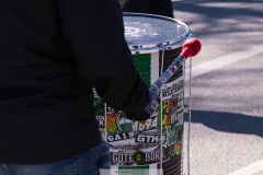 20260406 GAIS Supportrar under marschen inför fotbollsmatchen i Allsvenskan GAIS och Djurgårdens IF den 6 april 2026 på Gamla Ullevi i Göteborg. 
Foto: Filip Kauffeldt