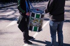20260406 GAIS Supportrar under marschen inför fotbollsmatchen i Allsvenskan GAIS och Djurgårdens IF den 6 april 2026 på Gamla Ullevi i Göteborg. 
Foto: Filip Kauffeldt