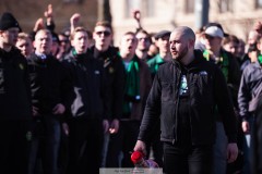 20260406 GAIS Supportrar under marschen inför fotbollsmatchen i Allsvenskan GAIS och Djurgårdens IF den 6 april 2026 på Gamla Ullevi i Göteborg. 
Foto: Filip Kauffeldt