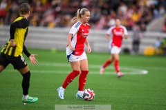 20240810 Arsenals Beth Mead under fotbollsmatchen i Uefa Womens Champions League mellan BK Häcken och Arsenal WFC den 18 september 2024 på Bravida Arena i Göteborg.