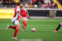 20240810 Arsenals Kyra Cooney-Cross under fotbollsmatchen i Uefa Womens Champions League mellan BK Häcken och Arsenal WFC den 18 september 2024 på Bravida Arena i Göteborg.