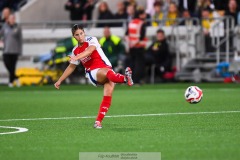 20240810 Arsenals Kyra Cooney-Cross under fotbollsmatchen i Uefa Womens Champions League mellan BK Häcken och Arsenal WFC den 18 september 2024 på Bravida Arena i Göteborg.