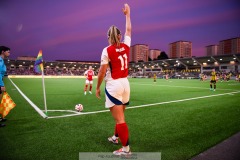 20240810 Arsenals Katie McCabe under fotbollsmatchen i Uefa Womens Champions League mellan BK Häcken och Arsenal WFC den 18 september 2024 på Bravida Arena i Göteborg.