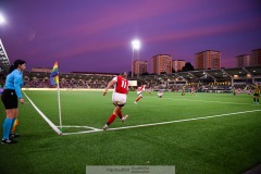 20240810 Arsenals Katie McCabe under fotbollsmatchen i Uefa Womens Champions League mellan BK Häcken och Arsenal WFC den 18 september 2024 på Bravida Arena i Göteborg.