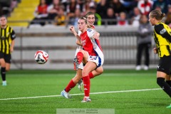 20240810 Arsenals Alessia Russo under fotbollsmatchen i Uefa Womens Champions League mellan BK Häcken och Arsenal WFC den 18 september 2024 på Bravida Arena i Göteborg.