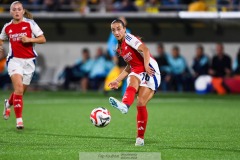 20240810 Arsenals Rosa Kafaji under fotbollsmatchen i Uefa Womens Champions League mellan BK Häcken och Arsenal WFC den 18 september 2024 på Bravida Arena i Göteborg.