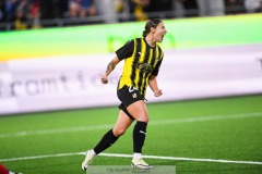 20240810 BK Häckens Tabitha Tindell under fotbollsmatchen i Uefa Womens Champions League mellan BK Häcken och Arsenal WFC den 18 september 2024 på Bravida Arena i Göteborg.