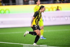 20240810 BK Häckens Tabitha Tindell under fotbollsmatchen i Uefa Womens Champions League mellan BK Häcken och Arsenal WFC den 18 september 2024 på Bravida Arena i Göteborg.