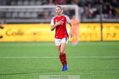 20240810 Arsenals Leah Williamson under fotbollsmatchen i Uefa Womens Champions League mellan BK Häcken och Arsenal WFC den 18 september 2024 på Bravida Arena i Göteborg.