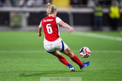 20240810 Arsenals Leah Williamson under fotbollsmatchen i Uefa Womens Champions League mellan BK Häcken och Arsenal WFC den 18 september 2024 på Bravida Arena i Göteborg.