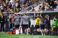 20240810 BK Häcken under fotbollsmatchen i Uefa Womens Champions League mellan BK Häcken och Arsenal WFC den 18 september 2024 på Bravida Arena i Göteborg.