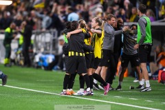 20240810 BK Häcken under fotbollsmatchen i Uefa Womens Champions League mellan BK Häcken och Arsenal WFC den 18 september 2024 på Bravida Arena i Göteborg.