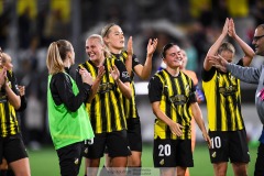 20240810 BK Häcken under fotbollsmatchen i Uefa Womens Champions League mellan BK Häcken och Arsenal WFC den 18 september 2024 på Bravida Arena i Göteborg.