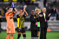 20240810 BK Häcken under fotbollsmatchen i Uefa Womens Champions League mellan BK Häcken och Arsenal WFC den 18 september 2024 på Bravida Arena i Göteborg.