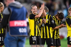 20240810 BK Häckens Anna Anvegård under fotbollsmatchen i Uefa Womens Champions League mellan BK Häcken och Arsenal WFC den 18 september 2024 på Bravida Arena i Göteborg.