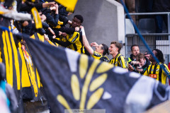 20260419 BK Häckens Abdoulaye Doumbia jublar efter att ha gjort 1-0 under fotbollsmatchen i Allsvenskan mellan BK Häcken och GAIS den 19 april 2026 på Nordic Wellness Arena i Göteborg. 
Foto: Filip Kauffeldt