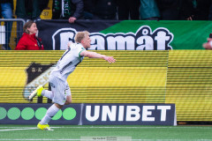 20260419 GAIS Frosti Thorkelsson jublar efter att ha gjort 1-1 under fotbollsmatchen i Allsvenskan mellan BK Häcken och GAIS den 19 april 2026 på Nordic Wellness Arena i Göteborg. 
Foto: Filip Kauffeldt
