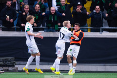 20260419 GAIS Frosti Thorkelsson jublar efter att ha gjort 1-1 under fotbollsmatchen i Allsvenskan mellan BK Häcken och GAIS den 19 april 2026 på Nordic Wellness Arena i Göteborg. 
Foto: Filip Kauffeldt