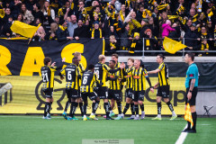 20260419 BK Häckens Gustav Lindgren jublar efter att ha gjort 2-1 under fotbollsmatchen i Allsvenskan mellan BK Häcken och GAIS den 19 april 2026 på Nordic Wellness Arena i Göteborg. 
Foto: Filip Kauffeldt