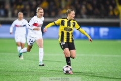 20240320 BK Häckens Katariina Kosola under kvartsfinalen i UEFA Womens Champions League 2024 mellan BK Häcken och Paris Saint-Germain den 20 mars 2024 i Göteborg.