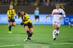 20240320 BK Häckens Rosa Kafaji under kvartsfinalen i UEFA Womens Champions League 2024 mellan BK Häcken och Paris Saint-Germain den 20 mars 2024 i Göteborg.