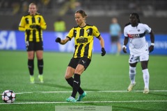 20240320 BK Häckens Aivi Luik under kvartsfinalen i UEFA Womens Champions League 2024 mellan BK Häcken och Paris Saint-Germain den 20 mars 2024 i Göteborg.