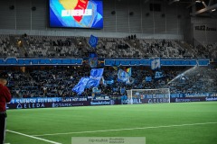 20240219 Djurgårdens IFs supportrar under fotbollsmatchen i Svenska Cupen 2024 mellan Djurgårdens IF och Skövde AIK den 19 februari 2024 i Stockholm.