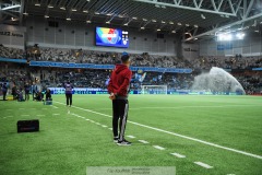 20240219 Skövde AIKs Huvudtränare Srdjan Tufegdzic under fotbollsmatchen i Svenska Cupen 2024 mellan Djurgårdens IF och Skövde AIK den 19 februari 2024 i Stockholm.
