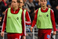 20240219 Skövde AIKs Filip Drinic under fotbollsmatchen i Svenska Cupen 2024 mellan Djurgårdens IF och Skövde AIK den 19 februari 2024 i Stockholm.