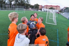 20240825 under fotbollsmatchen mellan FC Fiskebäck och Hemske Fc  i Korpen Göteborg den 25 augusti 2024 på Heden i Göteborg.