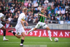 20240722 GAIS Gustav Lundgren under fotbollsmatchen i Allsvenskan mellan GAIS och AIK den 22 Juli 2024 på Gamla Ullevi i Göteborg.