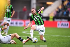 20240722 GAIS Axel Norén under fotbollsmatchen i Allsvenskan mellan GAIS och AIK den 22 Juli 2024 på Gamla Ullevi i Göteborg.